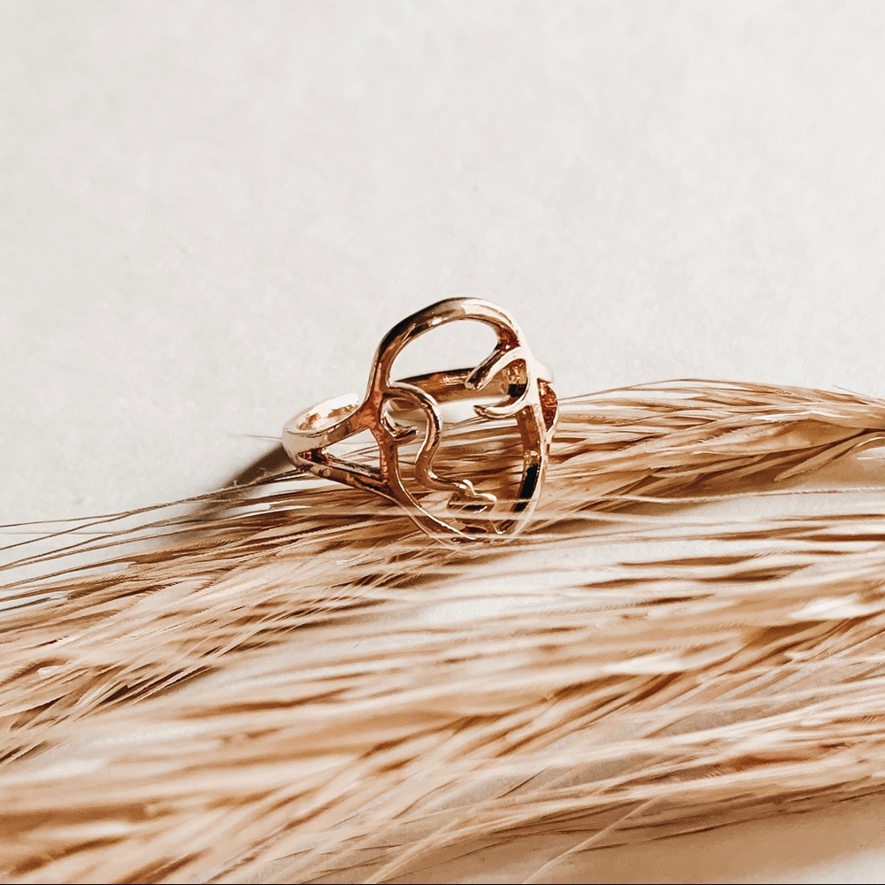 Gold Face Trendy Statement Ring